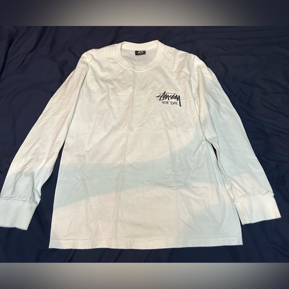 Stussy white size small long sleeve shirt new York edition